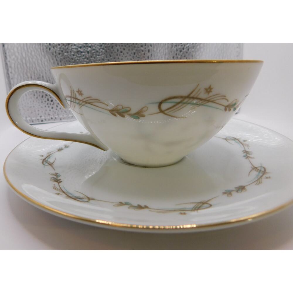 Kyoto Modern Scroll Cup & Saucer 6030 Japan Pre-owned